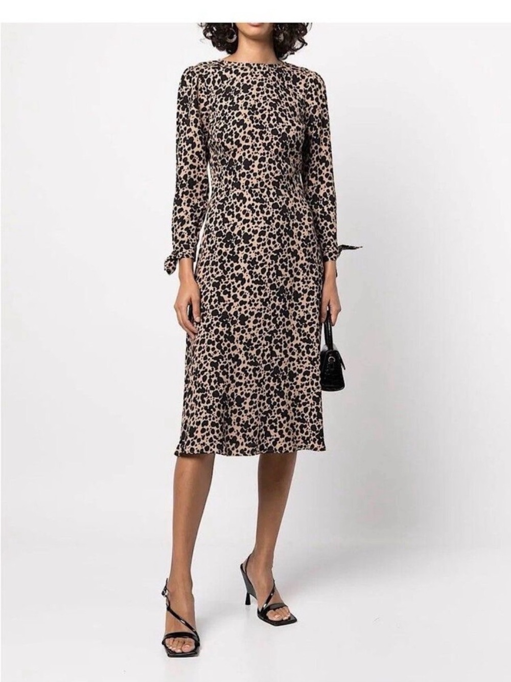 Port Leopard Print Midi Dress